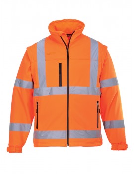 S428 - Hi-Vis 2-in-1 Softshell Orange High Visibility